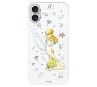 Coque compatible avec iPhone 16 Plus Officielle Disney Fée Clochette Silhouette pour protéger votre mobile. Coque en silicone transparente souple sous licence officielle Peter Pan