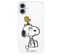 Coque compatible avec iPhone 16 Plus Officielle Peanuts Woodstock et Snoopy pour protéger votre mobile. Coque en silicone transparente souple sous licence officielle Snoopy