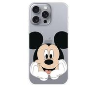 Coque compatible avec iPhone 16 Pro Max Officielle Disney Mickey Love Coque en silicone transparent souple sous licence officielle Disney Classique