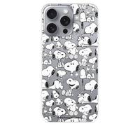 Coque compatible avec iPhone 16 Pro Max Officielle Peanuts Snoopy Silhouettes pour protéger votre mobile. Coque en silicone transparente souple sous licence officielle Snoopy