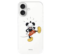 Coque compatible avec iPhone 17 officielle Disney Go Mickey pour protéger votre téléphone portable Coque en silicone transparente souple sous licence officielle Disney Classic