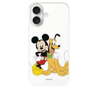 Coque compatible avec iPhone 17 officielle Disney Mickey & Pluto pour protéger votre téléphone portable Coque en silicone transparente souple sous licence officielle Disney classiques