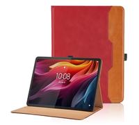 Coque Compatible avec Lenovo Tab K11 Plus/Lenovo Tab M11 Plus 11.45 Pouces Étui Cover en PU Tablette avec Poche et Porte-Stylo, Multi-Angle Flip Portefeuille Housse avec Fonction Support (Rouge)