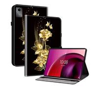 Coque Compatible avec Lenovo Tab M11 11" 2024 TB-330FU / Lenovo Xiaoxin Pad 2024 11" TB-331FC Coque Cuir PU Housse Folio Flip Tablette Cover Étui de Protection avec Support, Rose d'or