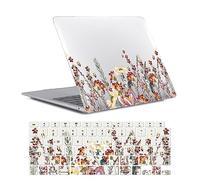 Coque Compatible avec Macbook Air 11 Pouces Modèle A1465 A1370 2015 2014 2013 2012 2011 2010, Plastique Case Rigide Housse Étui & Protection Clavier, Fleurs Sauvages