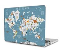 Coque Compatible avec MacBook Air 13" 2022 2021 2020 2019 2018 Release M1 A2337 A2179 A1932, Plastique Étui Housse Rigide pour Mac Air 13 Retina avec Touch ID, Carte du Monde