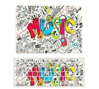 Coque Compatible avec MacBook Air 13,6 Pouces 2022 M2 Version A2681 avec Liquid Retina Display Touch ID, Étui Rigide Protecteur en Plastique et Housse de Clavier, Musique