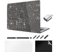 Coque Compatible avec MacBook Air 13,6 Pouces 2025-2022 Modèle de Sortie : M4 A3240 M3 A3113 M2 A2681 Puce, Couvercle du Clavier et Protecteur d'écran,Diagramme d'équation en Or Rose F01