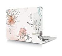 Coque Compatible avec MacBook Air 13 Pouces 2017 2016 2015 2014 2013 2012 2011 2010 Version A1466 A1369, Étui Rigide Protecteur en Plastique, Fleur esquissée