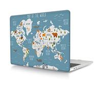 Coque Compatible avec MacBook Air 13 Pouces 2017 2016 2015 2014 2013 2012 2011 2010 Version A1466 A1369, Étui Rigide Protecteur en Plastique, Carte du Monde
