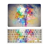 Coque Compatible avec MacBook Air 13 Pouces 2020 2019 2018 Version A2337 M1 A2179 A1932 avec Retina Display Touch ID, Étui Rigide Protecteur en Plastique et Housse de Clavier, Ampoule