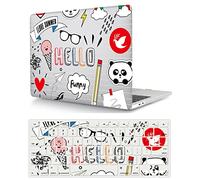 Coque Compatible avec MacBook Air 13 Pouces 2020 2019 2018 Version A2337 M1 A2179 A1932 avec Retina Display Touch ID, Étui Rigide Protecteur en Plastique et Housse de Clavier, Dessin Animé