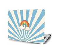 Coque Compatible avec Macbook Air 13 Pouces A2337 M1 A2179 A1932 avec Touch ID 2020 2019 2018, Housse Étui Rigide de Protection Mat en Plastique, Arc-en-Ciel