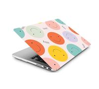 Coque Compatible avec Macbook Air 13 Pouces A2681 A3113 M2 M3 avec Liquid Retina Display Touch ID Version de 2022 2024, Housse Étui Rigide de Protection Mat en Plastique, Smiley Face