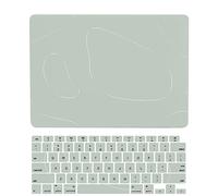 Coque Compatible avec Macbook Air 13 Pouces Modèle A1466 A1369 2017 2016 2015 2014 2013 2012 2011 2010, Plastique Case Rigide Housse Étui & Protection Clavier, Vert Clair