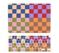 Coque Compatible avec Macbook Air 13 Pouces Modèle A1466 A1369 2017 2016 2015 2014 2013 2012 2011 2010, Plastique Case Rigide Housse Étui & Protection Clavier, Carrés de Couleur