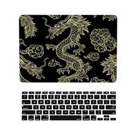 Coque Compatible avec Macbook Air 13 Pouces Modèle A2681 M2 2022 avec Liquid Retina Display Touch ID, Plastique Case Rigide Housse Étui & Protection Clavier, Dragon