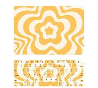 Coque Compatible avec Macbook Air 13 Pouces Modèle A2681 M2 2022 avec Liquid Retina Display Touch ID, Plastique Case Rigide Housse Étui & Protection Clavier, Jaune