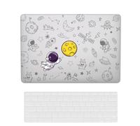 Coque Compatible avec Macbook Air 13 Pouces Modèle A2681 M2 2022 avec Liquid Retina Display Touch ID, Plastique Case Rigide Housse Étui & Protection Clavier, Astronaute2