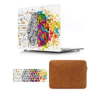 Coque Compatible avec MacBook Air 15 Pouces 2023 2024 M2 M3 A2941 A3114 avec Liquid Retina Display Touch ID, Étui Rigide Protecteur en Plastique et Housse de Clavier et Sac de Transport, Cerveau