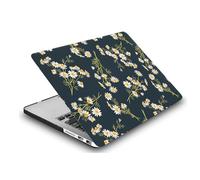 Coque Compatible avec Macbook Air 15 Pouces A2941 A3114 M2 M3 avec Liquid Retina Display Touch ID Version de 2023 2024, Housse Étui Rigide de Protection Mat en Plastique, Marguerite Blanche