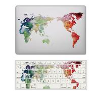 Coque Compatible avec MacBook Pro 13 Pouces 2020 2019 2018 2017 2016 Version A2338 M1 A2289 A2251 A2159 A1989 A1708 A1706, Étui Rigide Protecteur en Plastique et Housse de Clavier, Carte colorée