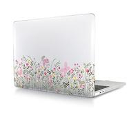 Coque Compatible avec MacBook Pro 13 Pouces 2020 2019 2018 2017 2016 Version A2338 M1 A2289 A2251 A2159 A1989 A1708 A1706, Étui Rigide Protecteur en Plastique, Papillon Rose