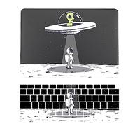 Coque Compatible avec MacBook Pro 13 Pouces 2020 2019 2018 2017 2016 Version A2338 M1 A2289 A2251 A2159 A1989 A1708 A1706, Étui Rigide Protecteur en Plastique et Housse de Clavier, Astronaute Alien