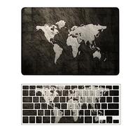 Coque Compatible avec MacBook Pro 14 Pouces 2023 2021 Version M2 A2779 M1 A2442 avec Retina Display Touch ID, Étui Rigide Protecteur en Plastique et Housse de Clavier, Carte Noire