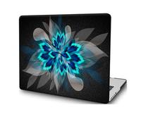 Coque Compatible avec Macbook Pro 14 Pouces Modèle A2442 A2779 A2918 A2992 M1 M2 M3 2021 2023 avec Retina Display Touch ID, Plastique Case Rigide Housse Étui, Fleur Bleue