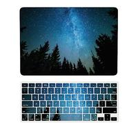 Coque Compatible avec MacBook Pro 16 Pouces Modèle A2141 avec Touch Bar and Touch ID 2020 2019, Plastique Case Rigide Housse Étui & Protection Clavier, Nuit étoilée