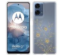 Coque Compatible avec Motorola Moto E14 Coque en Silicone - Mystic Flower