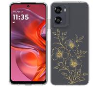 Coque Compatible avec Motorola Moto E15 Coque en Silicone - Mystic Flower