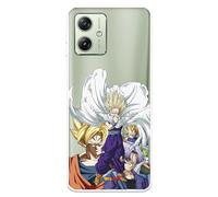 Coque compatible avec Motorola Moto G54 5G Officielle Dragon Ball Guerriers Saiyans pour protéger votre téléphone portable Coque en silicone transparent souple sous licence officielle Dragon Ball