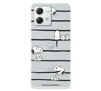 Coque compatible avec Motorola Moto G84 5G Officielle Peanuts Snoopy Rayures