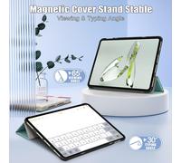 Coque Compatible Avec Oneplus Pad Go/Oppo Pad Neo 2024 11.4 Inches Tablette+1 Pièces Protection Écran Verre Trempé,Couverture Intelligente Housse Etui Cuir Coque Avec Support -Vert