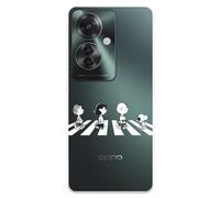 Coque compatible avec OPPO Reno 11 F 5G Officielle Peanuts Personnages Piétons pour protéger votre téléphone portable Coque en silicone transparent souple sous licence officielle Snoopy