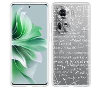 Coque Compatible avec Oppo Reno11 Coque en Silicone - Mathématiques Blanc