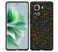Coque Compatible avec Oppo Reno11 Coque en Silicone Noir - Les Points Heureux