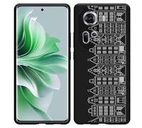 Coque Compatible avec Oppo Reno11 Coque en Silicone Noir - Maisons de Canal I