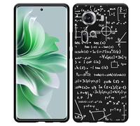 Coque Compatible avec Oppo Reno11 Coque en Silicone Noir - Mathématiques Blanc