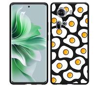 Coque Compatible avec Oppo Reno11 Coque en Silicone Noir - Oeuf