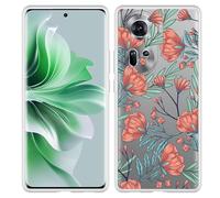 Coque Compatible avec Oppo Reno11 Coque en Silicone - Pavot Roses