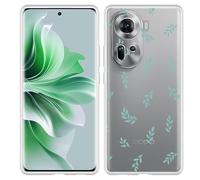 Coque Compatible avec Oppo Reno11 Coque en Silicone - Petites Feuilles