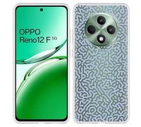 Coque Compatible avec Oppo Reno12 F (5G) Coque en Silicone - Griffonnage Bleu