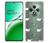 Coque Compatible avec Oppo Reno12 F (5G) Coque en Silicone - J'aime Mon Chat