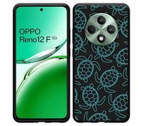 Coque Compatible avec Oppo Reno12 F (5G) Coque en Silicone Noir - Tortues