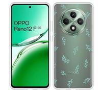 Coque Compatible avec Oppo Reno12 F (5G) Coque en Silicone - Petites Feuilles