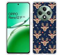 Coque Compatible avec Oppo Reno12 F (5G) Coque en Silicone - Renne Mignon