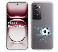 Coque Compatible avec Oppo Reno12 Pro Coque en Silicone - Ballon de Football